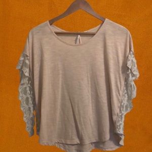 Baby pink lace top